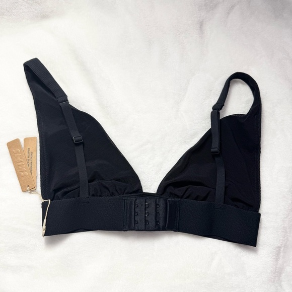 Skims COTTON RIB PLUNGE BRALETTE in Soot - NWT - XXS - Picture 3 of 6